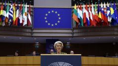 Předsedkyně Evropské komise Ursula von der Leyenová vystoupila v Evropském parlamentu v Bruselu