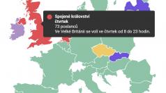 Projděte si interaktivní mapu s podrobnostmi o volbách v jednotlivých zemích