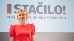 Europoslankyně a šéfka KSČM Kateřina Konečná představila koalici do evropských voleb Stačilo!