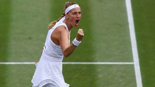 Tenistka Petra Kvitová slaví postup do osmifinále Wimbledonu