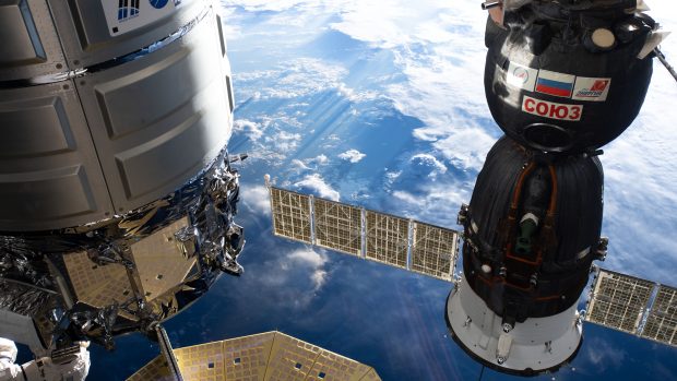 Mezinárodní vesmírná stanice (ISS) nad Brazílií (archivní foto)