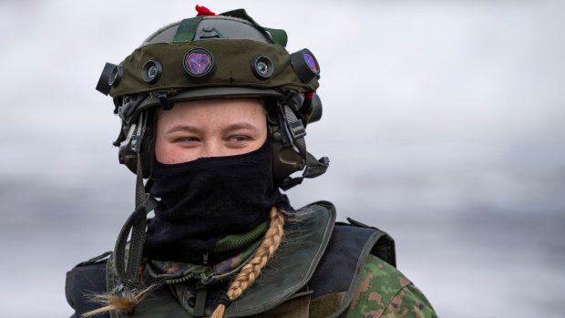 Finská vojačka, ilustrační fotografie