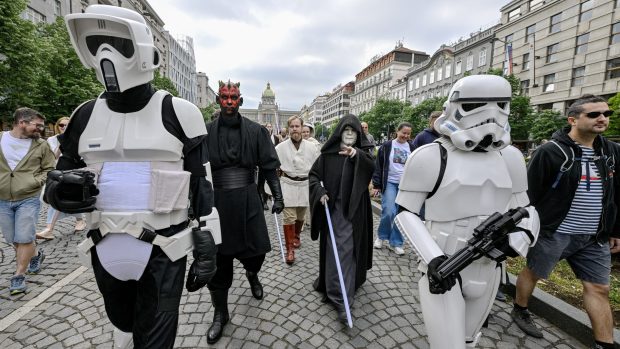 Fanoušci slavili v Praze Den Star Wars. Připomněli si boj dobra a zla ve fiktivní vzdálené galaxii