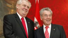 Miloš Zeman se setkal se svým rakouským protejškem Heinzem Fischerem