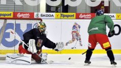 Trénink před Českými hokejovými hrami, závěrečným turnajem seriálu Euro Hockey Tour