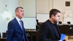 Andrej Babiš a Andrej Babiš mladší u soudu