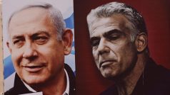 Poté, co Benjamin Netanjahu neuspěl, byl sestavením vlády pověřen Jair Lapid, předseda druhé nejsilnější strany Existuje budoucnost (vpravo)
