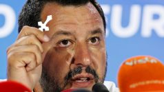 Lídr italské Ligy Matteo Salvini na konferenci k výsledkům eurovoleb