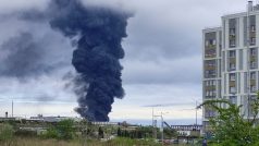 Na konci dubna hořel v Sevastopolu sklad paliva