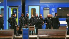 Policisté ve čtvrtek večer na nádraží v Břeclavi