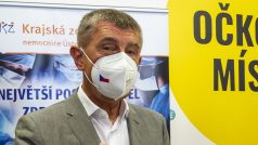 Andrej Babiš při otevření očkovacího centra bez registrace v nákupním centru v Ústí nad Labem