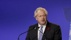 Britský premiér Boris Johnson při projevu na zahájení klimatické konference v Glasgow