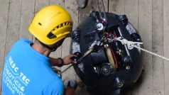 Robot, kterého speleologové v Hranické propasti využili k ponoru do hloubky 450 metrů