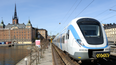Vlak švédského národního dopravce Statens Järnvägar ve Stockholmu