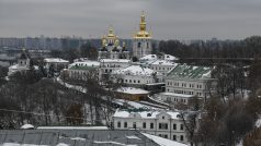 Zasněžený Kyjev v listopadu 2022