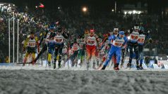 Start smíšené štafety na mistrovství světa v Novém Městě na Moravě