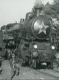 &quot;Vlak svobody&quot; na archivním snímku z roku 1951