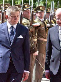Setkání slovenského premiéra Roberta Fica a českého předsedy vlády Bohuslava Sobotky v Praze