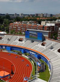 Atletický stadion v Amsterdamu, kde se koná mistrovství Evropy