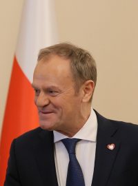 Polský prezident Andrzej Duda (vlevo) a polský premiér Donald Tusk na setkání v Prezidentském paláci ve Varšavě