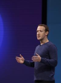 Zakladatel a generální ředitel podniku Mark Zuckerberg na vývojářské konferenci F8.