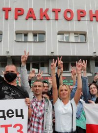 Stávka v běloruské továrně