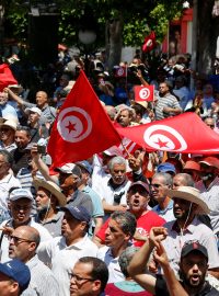 Protesty v Tunisku