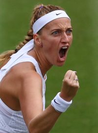 Tenistka Petra Kvitová slaví postup do osmifinále Wimbledonu