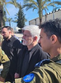 Prezident Petr Pavel ve vojenské základně v Erezu (Izrael)