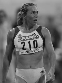 Helena Fuchsová na mistrovství Evropy v atletice v roce 2002