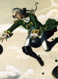 Ilustrace z 19. století zobrazující barona Prášila.