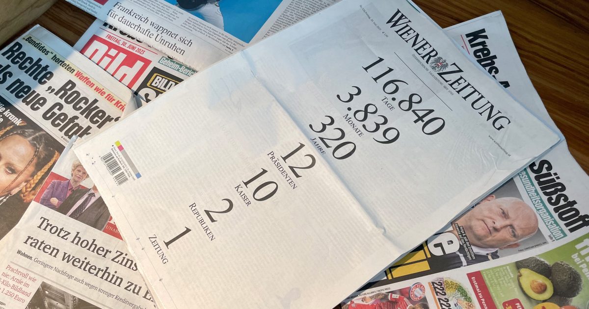 È stata pubblicata l’ultima edizione stampata del quotidiano più antico del mondo.  Wiener Zeitung passerà al digitale dopo 320 anni |  iRADIO