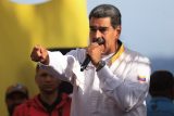 Venezuelský prezident Nicolás Maduro na mítinku k prezidentským volbám