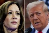 Kandidáti na americkou prezidentku a prezidenta Kamala Harrisová a Donald Trump