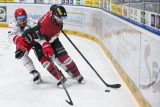 První zápas čtvrtfinále play-off hokejové extraligy mezi HC Spartou Praha a HC Oceláři Třinec