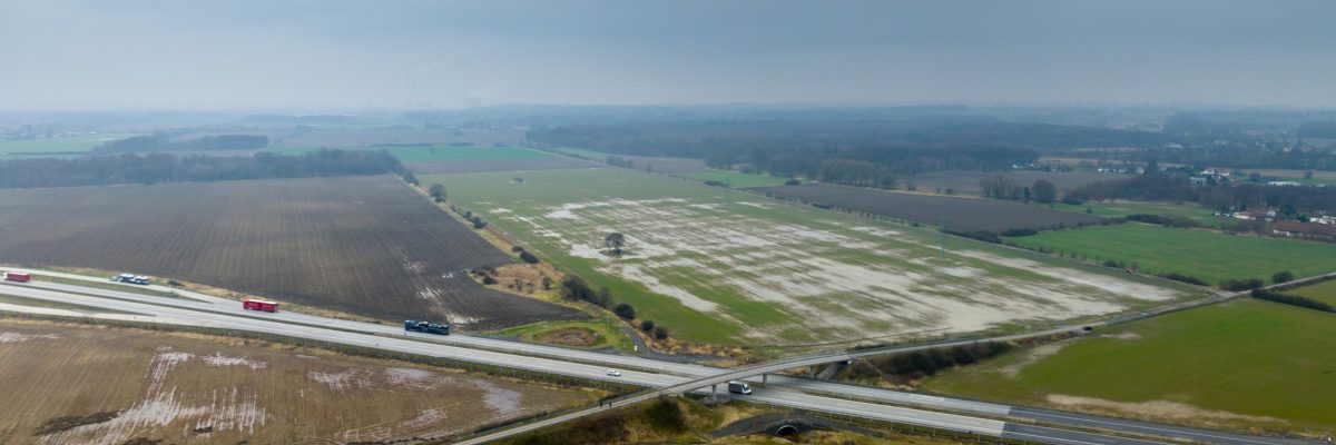 Pozemky v Dolní Lutyni, na kterém by v budoucnu mohla stát továrna na baterie do elektroaut, takzvaná gigafactory