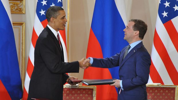 Barack Obama a Dmitrij Medveděv