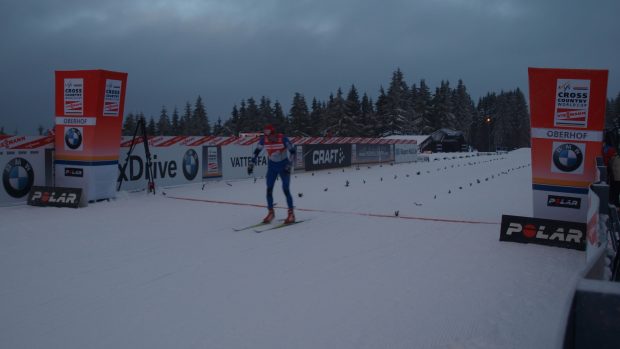 Lukáš Bauer v cíli prologu Tour de Ski