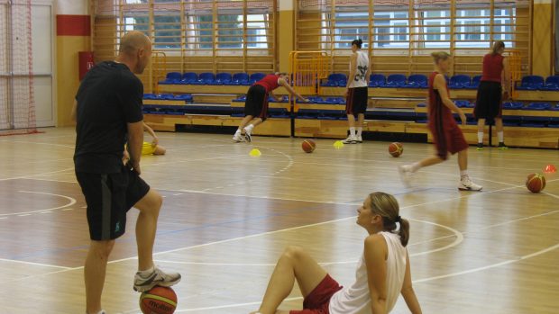 Trénink českých basketbalistek na ME v Polsku