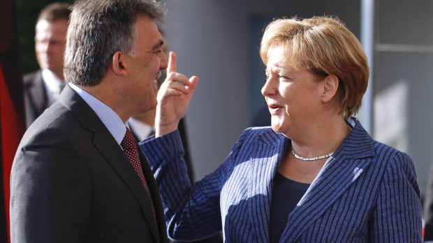 Německá kancléřka Angela Merkelová a turecký prezident Abdullah Gül