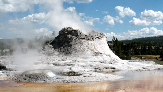 Yellowstonský národní park v USA.