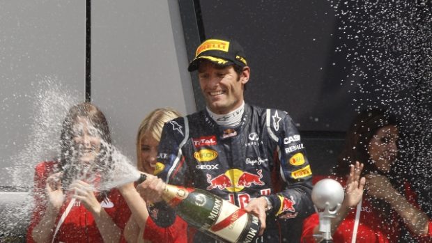 Australan Mark Webber vyhrál Velkou cenu Velké Británie F1 v Silverstonu