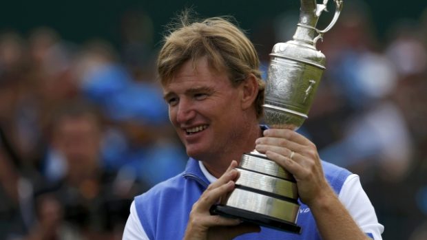 Ernie Els s vítěznou trofejí z British Open