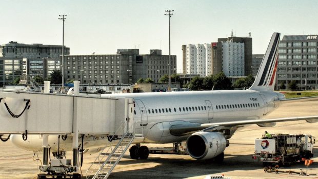 Airbus A321-212 společnosti Air France na letišti Roissy Charles de Gaulle u Paříže