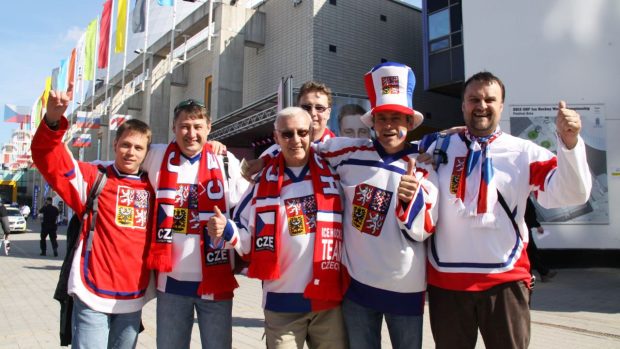 Čeští fanoušci ve Stockholmu na MS v hokeji 2013