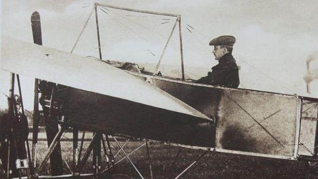 Jan Kašpar, první český aviatik.