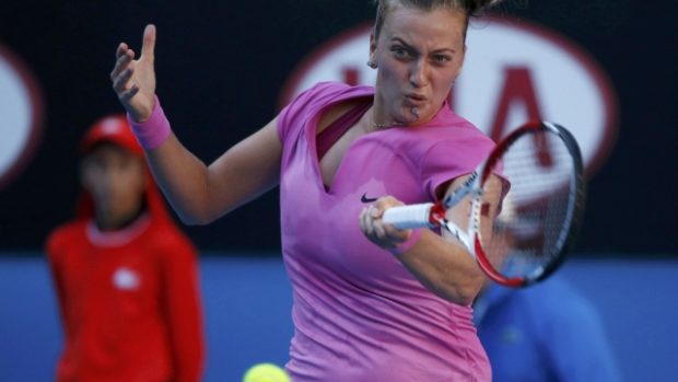 Petra Kvitová během 1. kola Australian Open