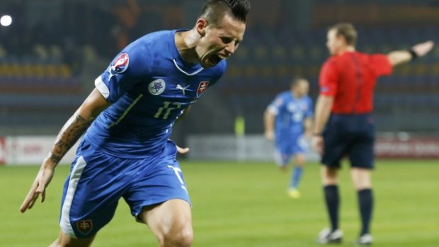 Slovenský záložník Marek Hamšík byl ústřední postavou utkání v Bělorusku