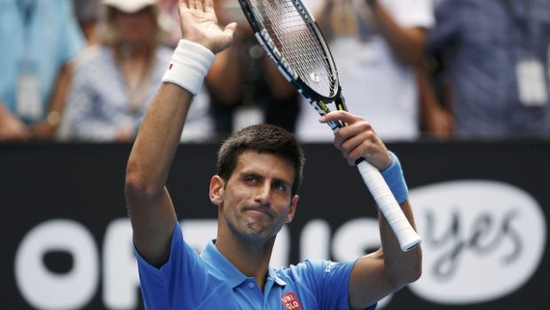 Novak Dojoković po vítězném utkání na Australian Open