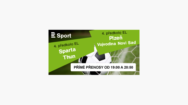 Fotbal: Sparta - Thun a Plzeň - Vojvodina Novi Sad